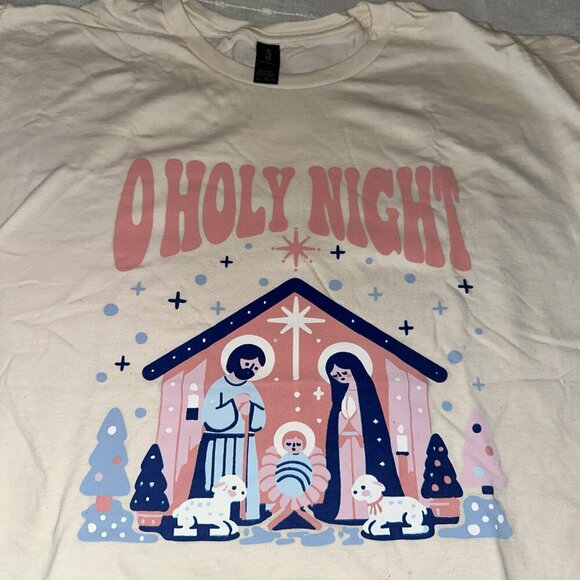 O Holy Night NWT Eternal Light T-Shirt Gildan Soft Christmas Women's 3XL - Picture 2 of 5